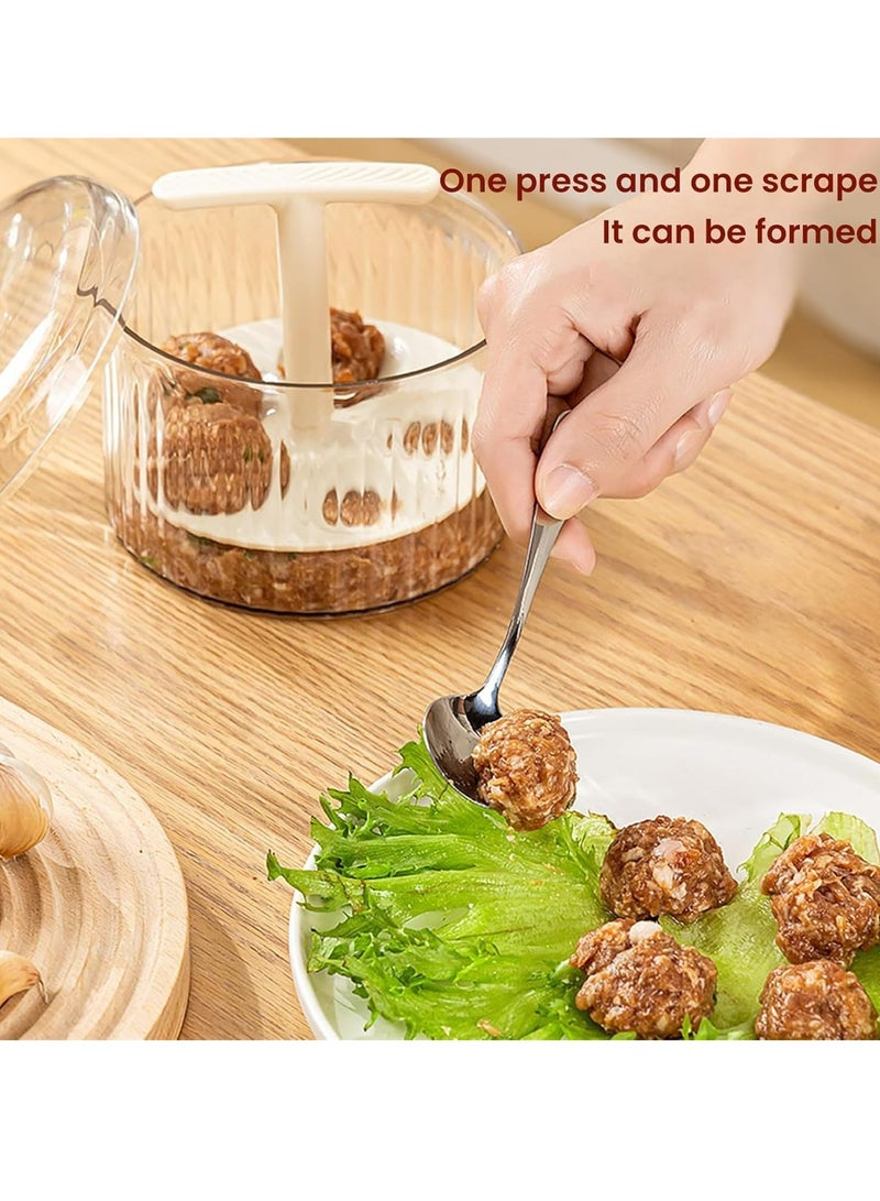 Oasisgalore 5-Ball Translucent Meatball Maker Tool with Round Storage Containers  - Image 4