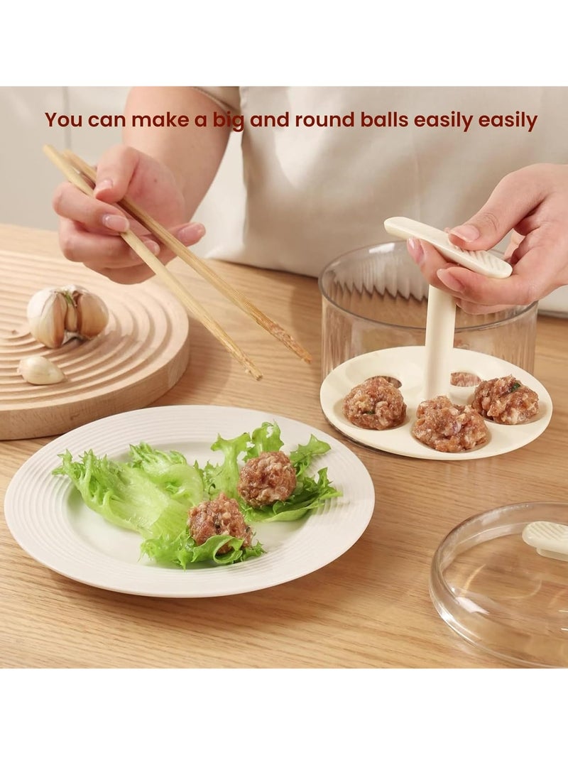 Oasisgalore 5-Ball Translucent Meatball Maker Tool with Round Storage Containers  - Image 5