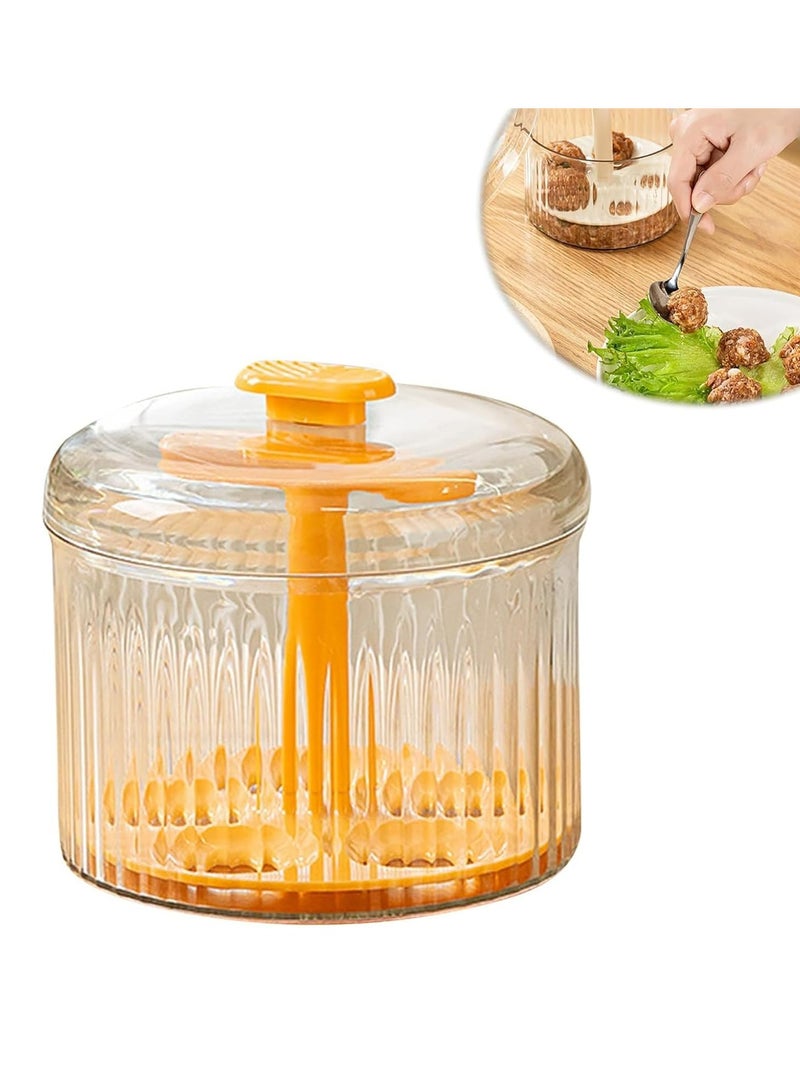 Oasisgalore 5-Ball Translucent Meatball Maker Tool with Round Storage Containers  - Image 1