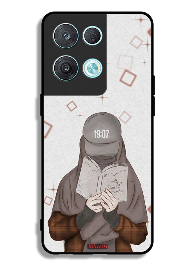 Tolwak Oppo Reno8 Pro 5G Protective Case Cover Girl Reading Art - Image 2