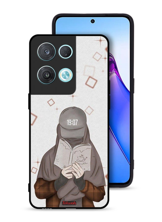 Tolwak Oppo Reno8 Pro 5G Protective Case Cover Girl Reading Art - Image 1