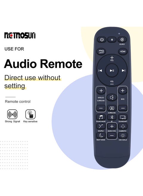 New Remote Control for JBL Bar 9.1 Bar 5.1 Bar 5.0 Bar 3.1 Bar 2.1 2.0 Soundbar System Studio JBLBAR913DBLKAM JBL2GBAR51IMBLKAM