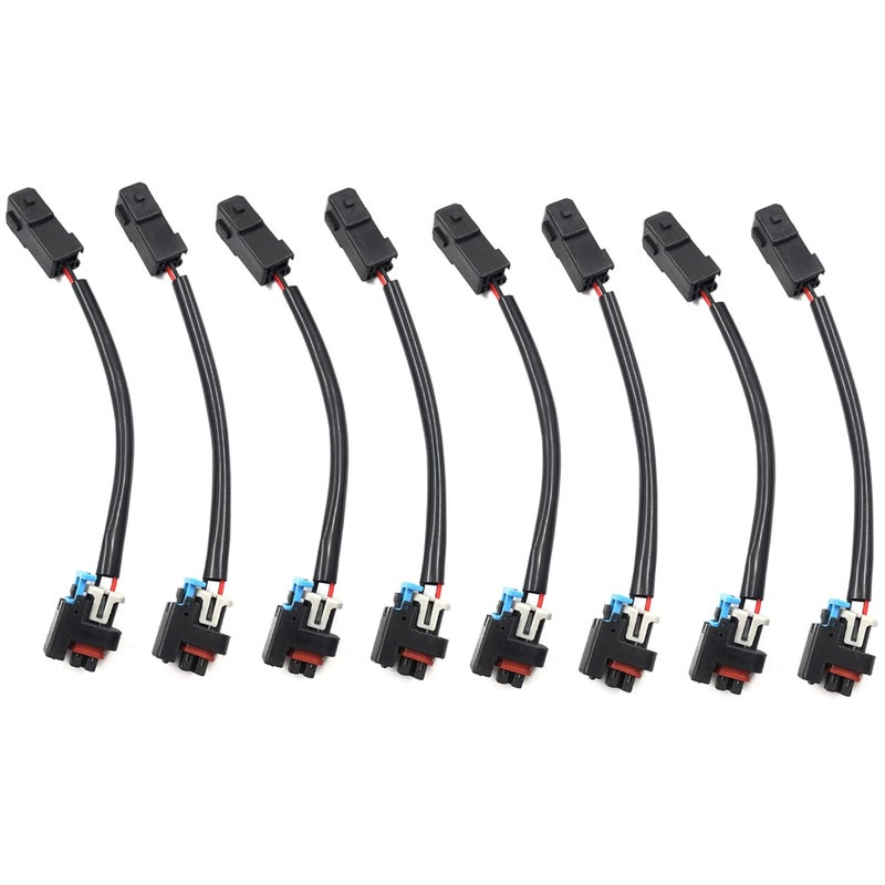 FainWan 8Pcs Injector PnP Adaptors Plugs Compatible with LQ4 LQ9 4.8 5.3 6.0 Injectors into LS1 LT1 EV1 Wiring Harness Connectors Plug and Play - Image 5