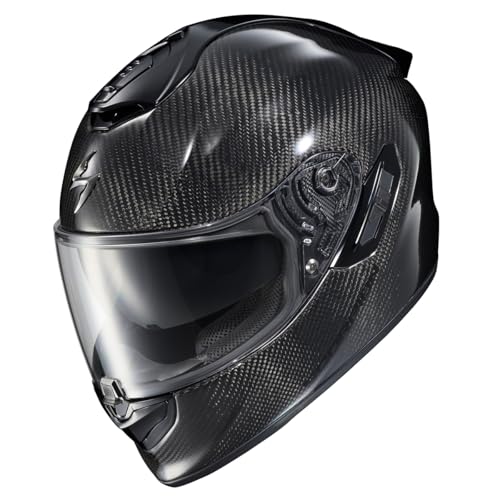 ScorpionEXO ST1400 EVO Carbon Fiber Full Face Sport Touring Street Motorcycle Helmet Bluetooth Ready Speaker Pockets DOT ECE Solid Gloss Black Large - Image 3
