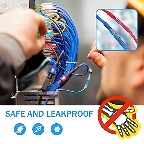 Kuject 320PCS Heat Shrink Wire Connectors Kit, Electrical Waterproof Crimp Butt Terminals, Insulated Spade Connectors for Automotive Marine Boat Truck, Include Rings Forks Spade Butt Splices - Image 5