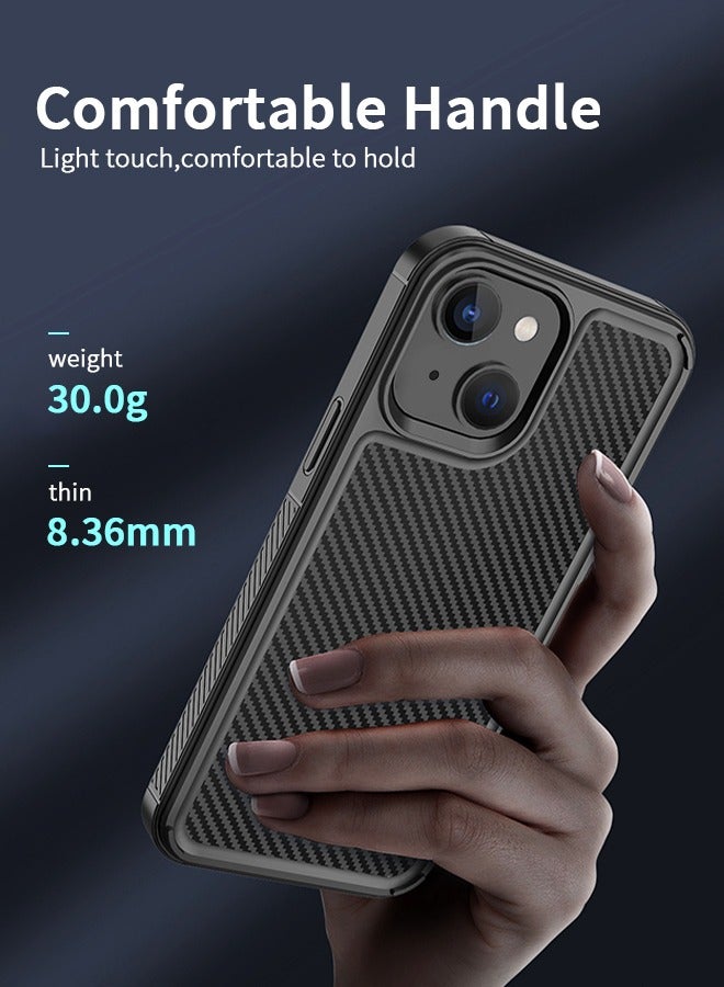 GROIC Designed for iPhone 14 Max Case, Grade Shockproof Case, TPU and Carbon Fiber Shockproof Phone Cover, Support Wireless Charging Phone shell for iPhone 14 Max 6.7 Inch - Image 2