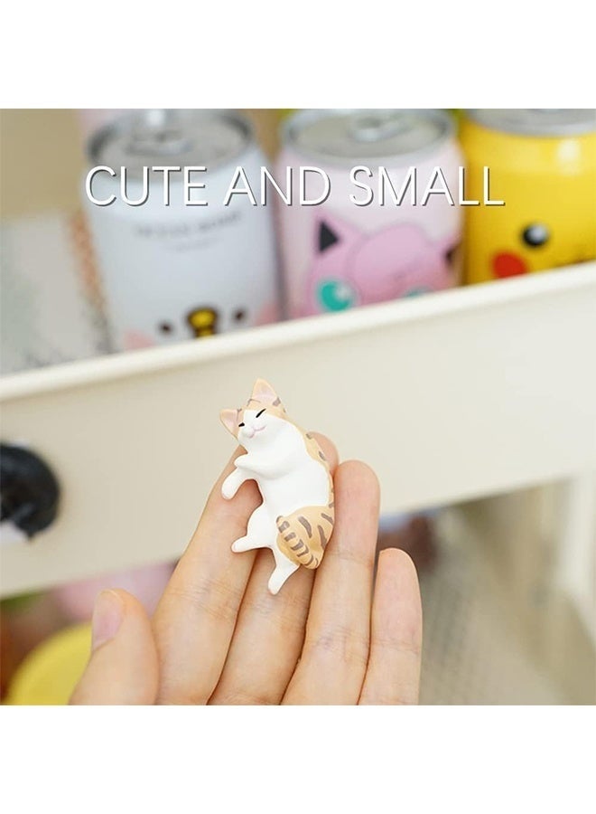 6 Pcs Cat Refrigerator Magnets, Mini Kawaii Decorative Magnet for Home Kitchen with Strong Magnetic, Funny/Novelty Chubby Kitten Refrigerator Magnets - Image 5