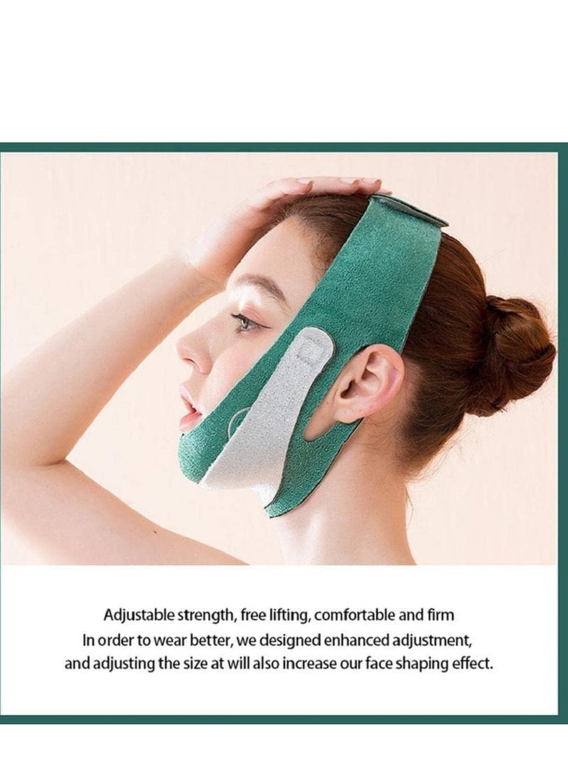 Double Face Slimming Belt for Face Lifting and Skin Tightening - Women and Men Green Color - Image 5
