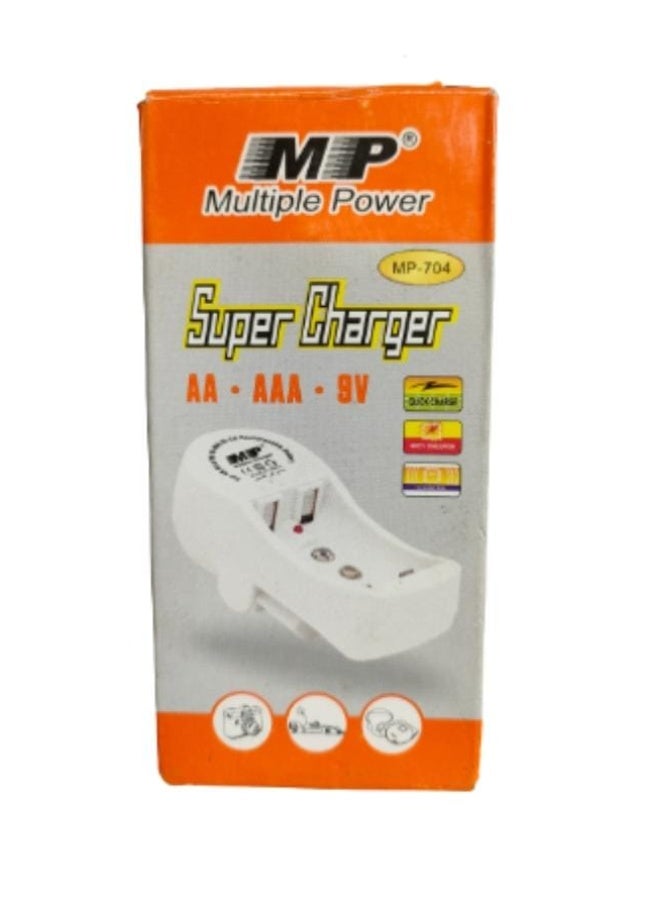 أم بي شاحن بطارية MP-704 وشاحن طاقة يناسب بطاريات AA/AAA/9V - Image 2