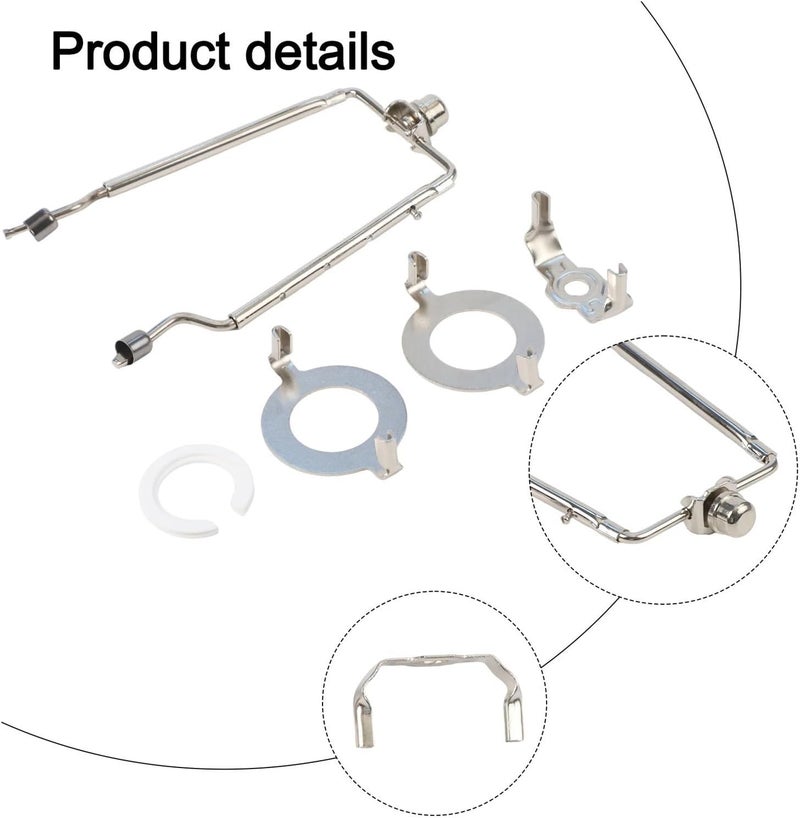 Versatile 8 Inch Adjustable Lamp Harp Kit Metal Shade Stand with Conversion Ring(Black) - Image 2