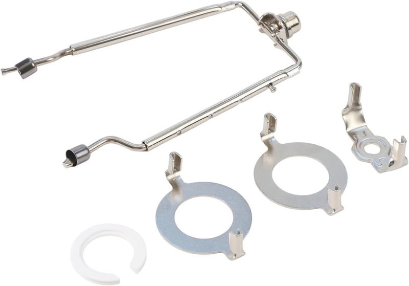 Versatile 8 Inch Adjustable Lamp Harp Kit Metal Shade Stand with Conversion Ring(Black) - Image 3