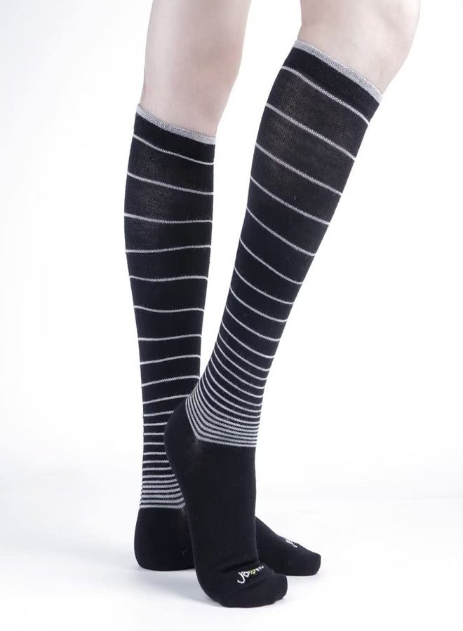 ja vie Merino Wool Compression Socks for Women & Men Comfy Warm Knee High Stockings Lightweight (15-20mmHg) - Image 5