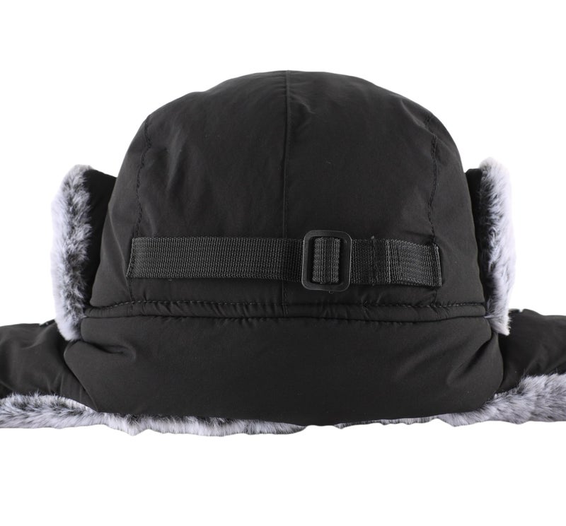 Connectyle Men's Trapper Hat with Face Mask Windproof Winter Hat for Men Thermal Faux Fur Hunting Hat Outdoor Black - Image 5