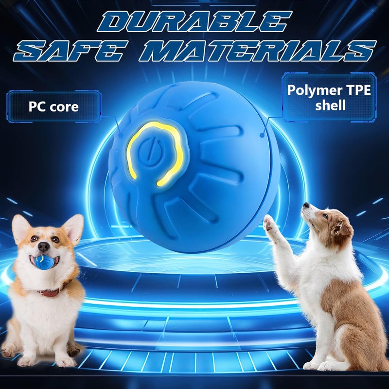 Diehous 2 Pcs Shaky Ball Toy for Dogs,2025 New Shaky Dog Ball,Upgrad Interactive Dog Ball Automatic Moving Dog Toy Ball,USB Rechargeable Vibrating Dog Ball Remote Control Pet Ball for All Dogs(Orange+Blue) - Image 5