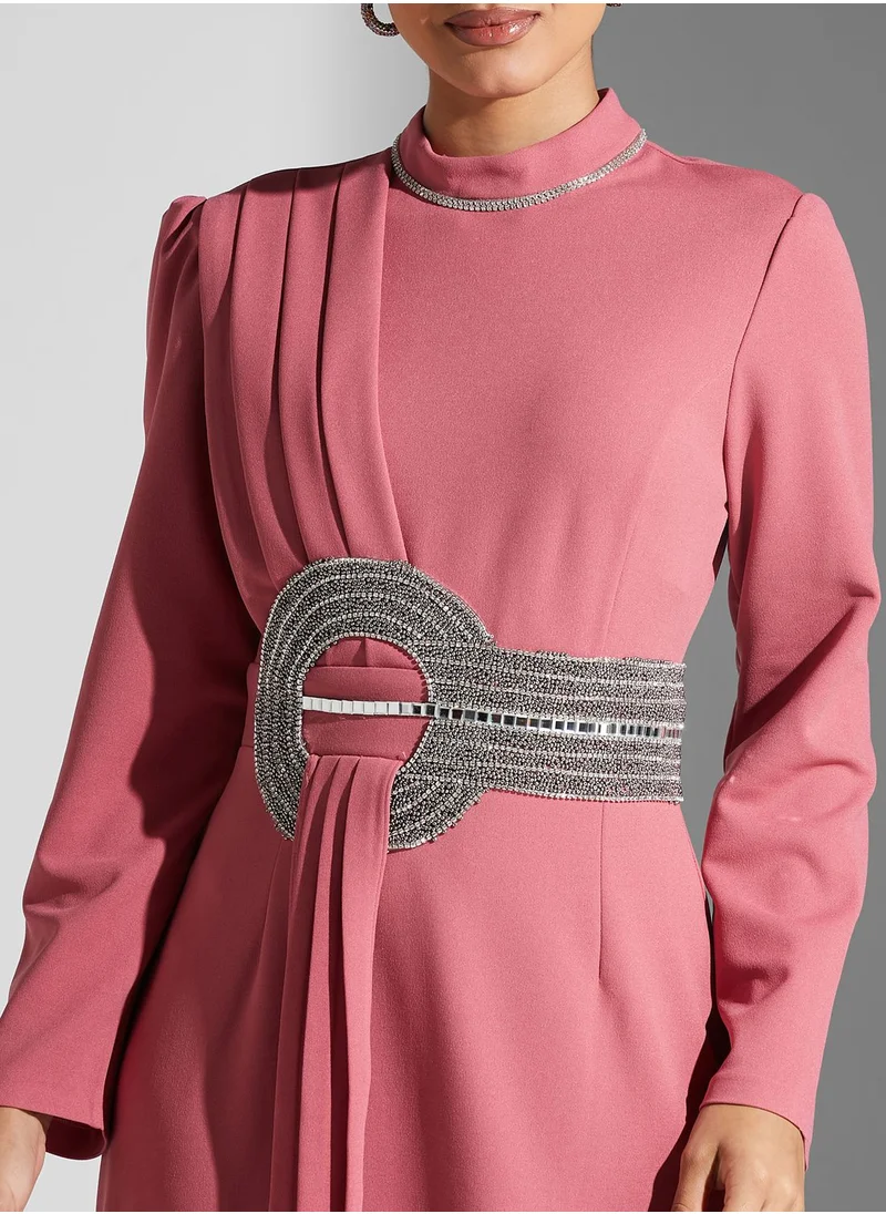 Khizana Embellished Waist Dress
