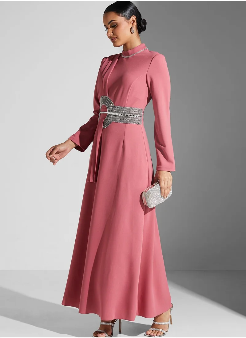 Khizana Embellished Waist Dress