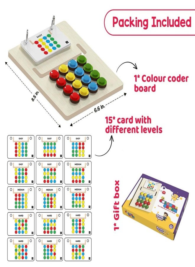 Tantrums Colour Pattern Matching Board Game, Educational Learning Toy for Ages 4-8, Multiple Difficulty Levels I Birthday Gift for Unisex I Preschool Educational Activity Toy I Travel-Friendly - Image 2