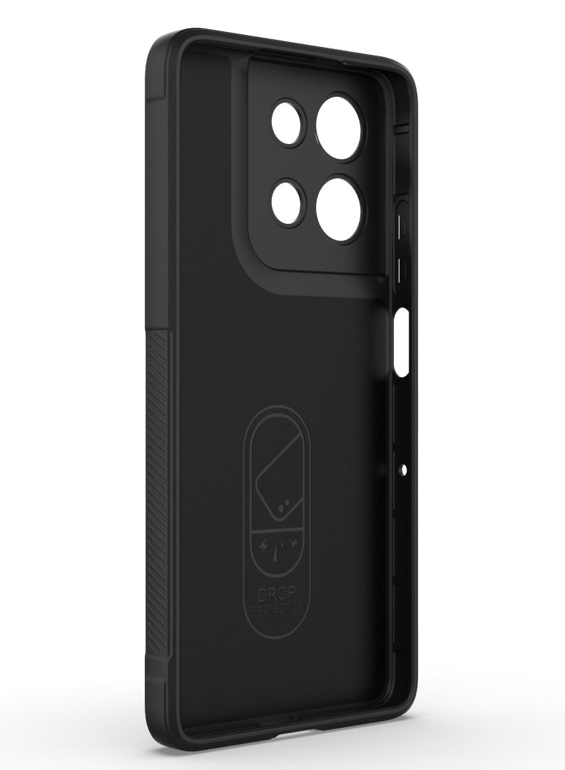Motorola Moto G75 5G Case Cover – Black Magic Shield, Shockproof Protective Back Cover with Soft Padded Interior