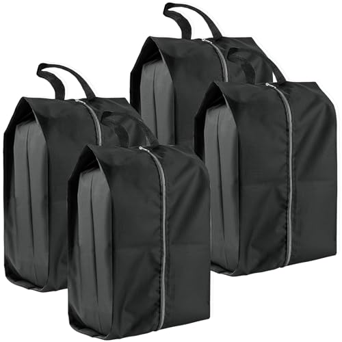VUEKYN Shoe Bags for Travel 4 Pack Extra Durable Travel Shoe Bags for Storage and Packing Reusable Waterproof Shoe Bag with Smooth Zipper Portable Travel Essentials - Image 1