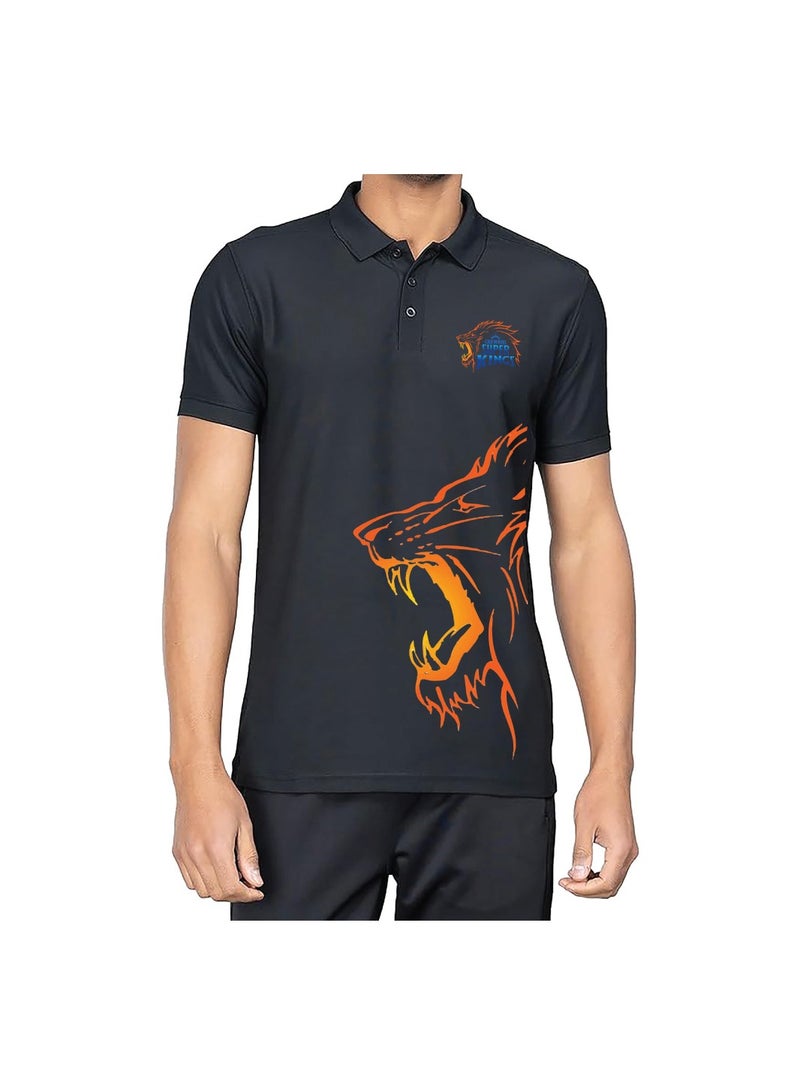 PRINTSHOP4ME Chennai Cricket Jersey For Men-Dhoni Dry-Fit T-Shirt For Men-Perfect For Chennai Cricket Fans - Image 1