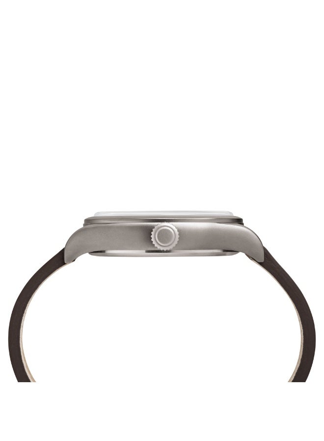 TIMEX Waterbury Heritage TW2R38600  CLASSIC BROWN LEATHER MEN'S WATCH with INDIGLO NightLight - Image 2