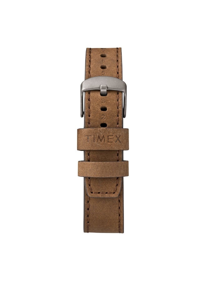 TIMEX Waterbury Heritage TW2R38600  CLASSIC BROWN LEATHER MEN'S WATCH with INDIGLO NightLight - Image 3