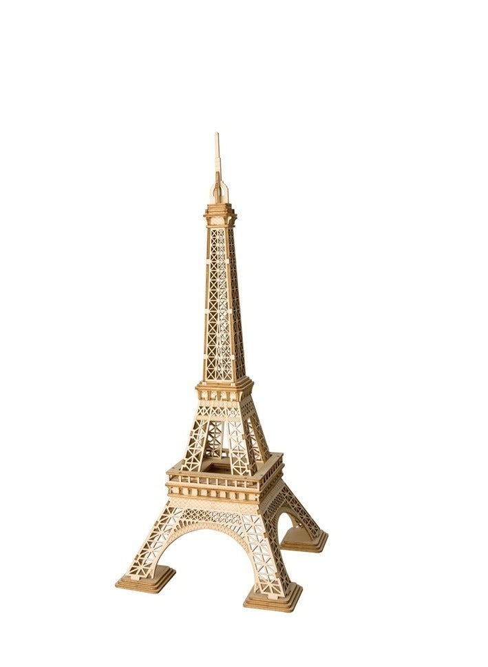 Robotime Rolife Eiffel Tower Model TG501, Assembly Brain Teaser 3D Wooden Puzzle DIY Build Model Crafts Kits, Unique Home Decor Birthday Gifts for Teens or Adults - Image 1