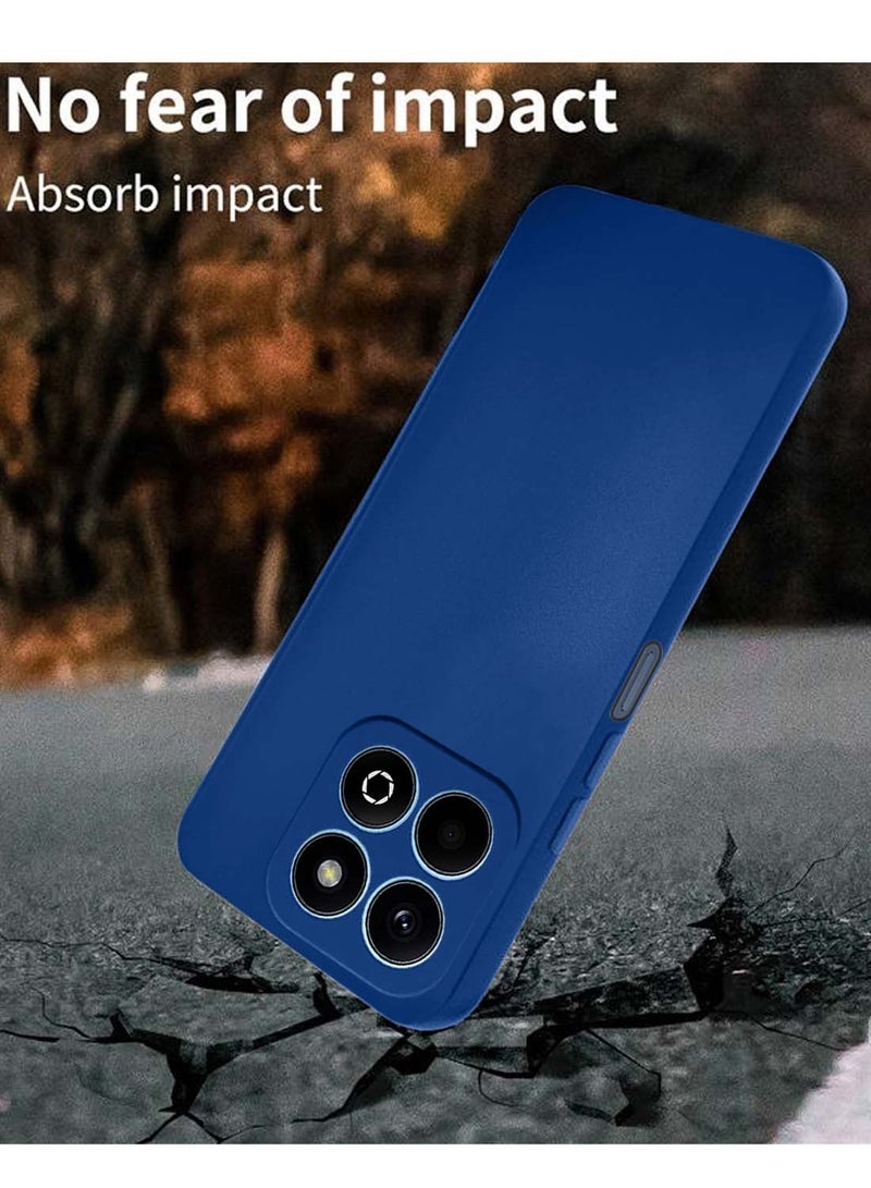 Wtech Honor X6b 4G 2024 Premium Liquid Silicone Case Cover - Navy Blue - Image 3