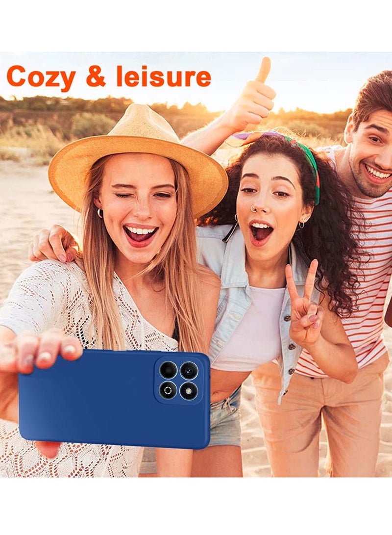 Wtech Honor X6b 4G 2024 Premium Liquid Silicone Case Cover - Navy Blue - Image 4