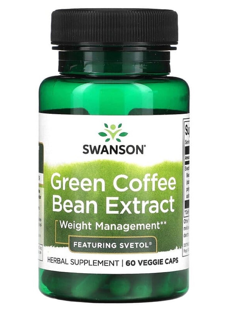 Swanson, Green Coffee Bean Extract, 60 Vegan Capsules - Image 1