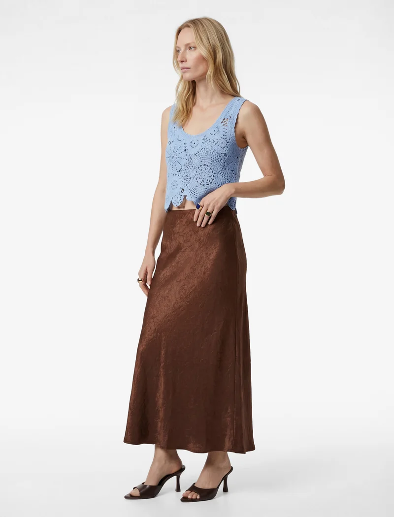 KOTON Textured Satin Skirt