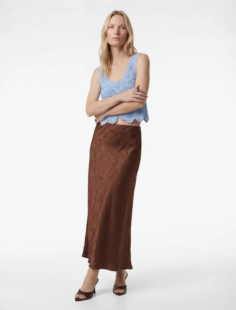 KOTON Textured Satin Skirt