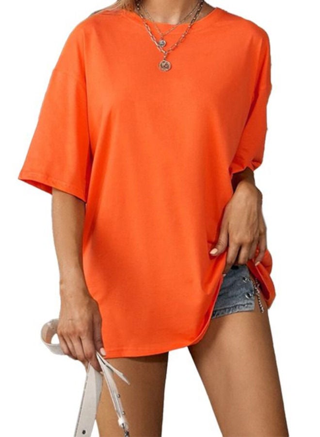 Nileton Nileton T-Shirt Drop Shoulder Oversized - Orange  - Image 1