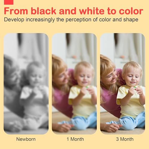 URMYWO Black and White Baby Toys, Tummy Time High Contrast Newborn Toys 0-3 Months, Soft Baby Book, Visual Stimulation Montessori Sensory Infant Toys 0-6-12 Months, Shower Gift for Boys Girls - Image 3
