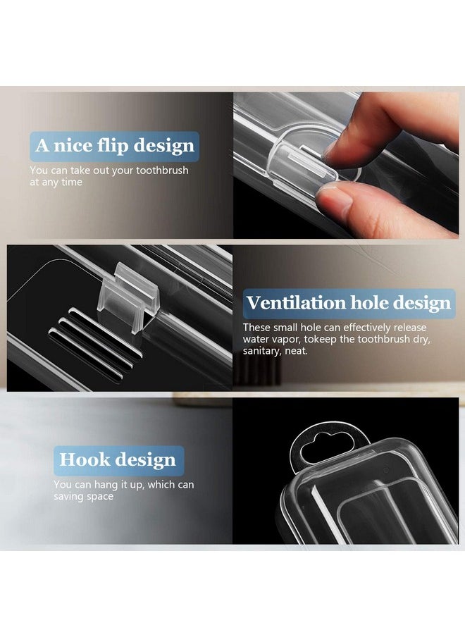 Patelai - 2 Pack Travel Size Toothbrush Case Holder Portable Clear Toothbrush and Toothpaste Storage Container Hard Plastic Transparent Toothbrush Carrying Box for Traveling - Image 1