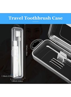Patelai 2 Pack Travel Size Toothbrush Case Holder Portable Clear Toothbrush and Toothpaste Storage Container Hard Plastic Transparent Toothbrush Carrying Box for Traveling  - Image 2