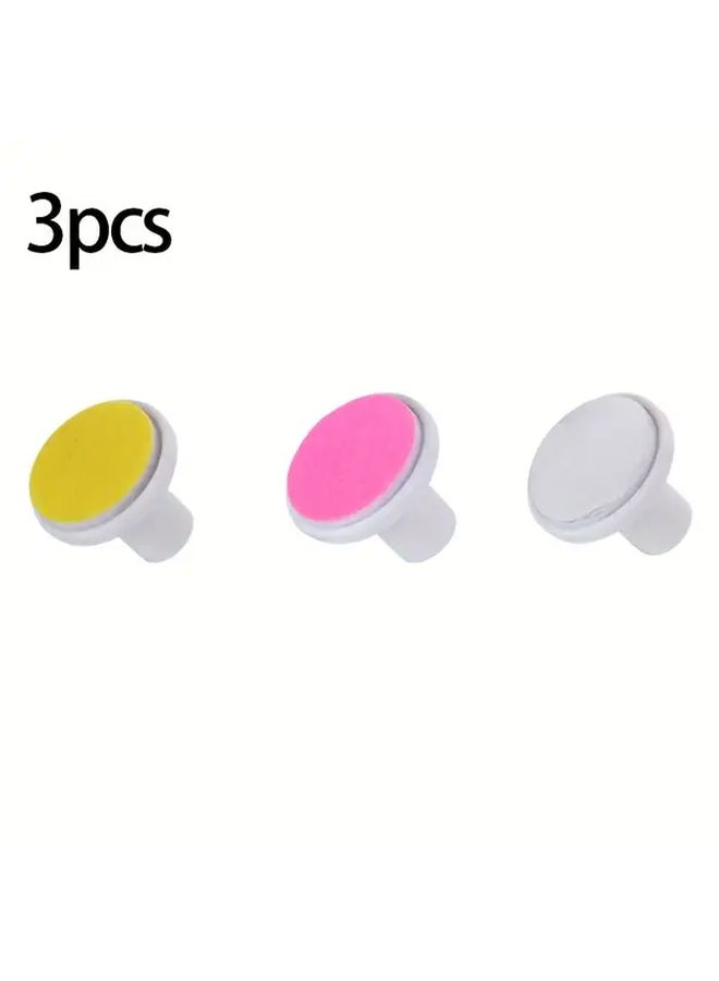 3pcs Heavy Duty Nail File Grinding Wheel Replacement Pads For Electric Manicure Kits - Image 1