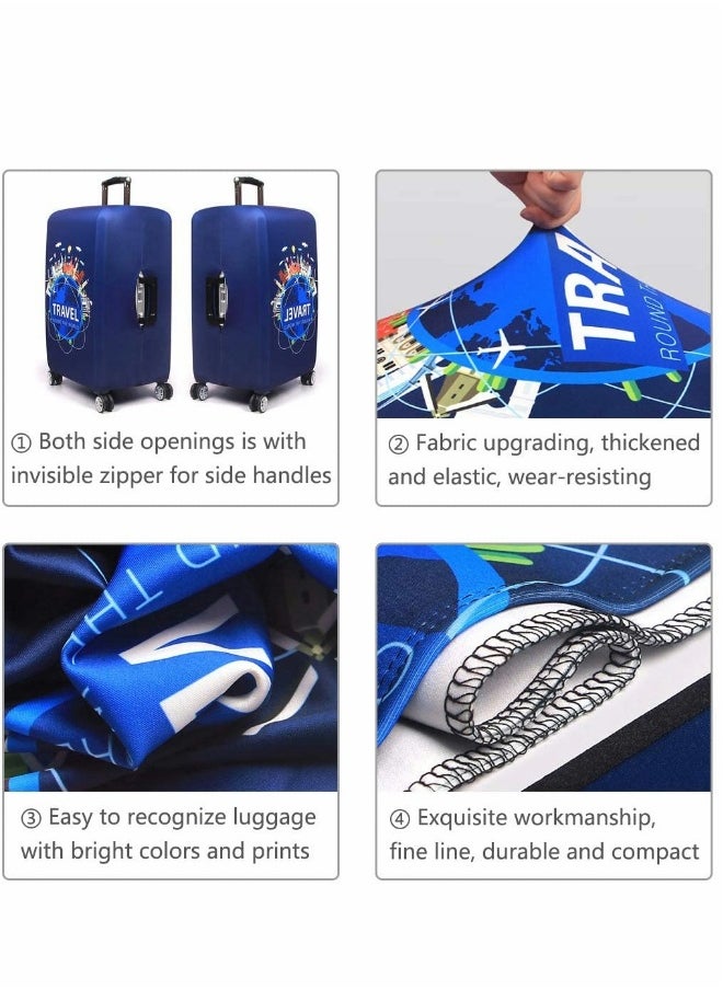 Generic SYOSI Thickened Travel Luggage Cover Spandex Suitcase Protector Washable Baggage Covers  - Image 5