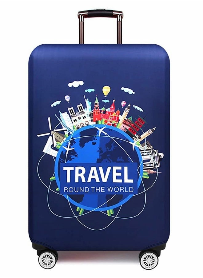 Generic SYOSI Thickened Travel Luggage Cover Spandex Suitcase Protector Washable Baggage Covers  - Image 1