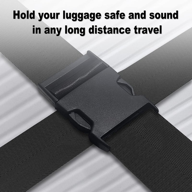 Chelmon Luggage Straps for Suitcases TSA Approved Travel Belt 4 Pack by Chelmon (Black) - Image 4