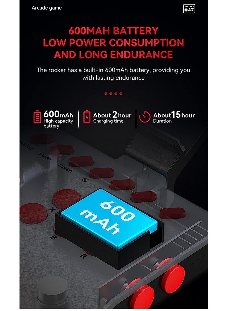 Fighting Game Controller for iPhone iOS Android PC Stick Nintendo Switch/PS3/PS4 Arcade Rocker Gamepad with Turbo  Marco Emulators/Cloud/PS Remote Play/Steam - Image 5