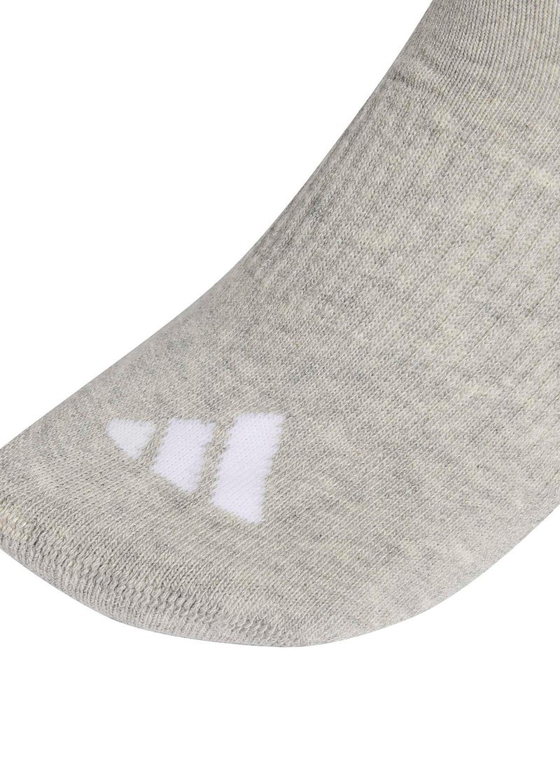 Adidas 3 Stripes Cushioned Sportswear Mid Cut Socks 3 Pair Pack - Image 2