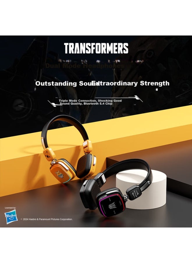 Transformers Tf-g09 Retro High-value Wireless Noise Cancelling Bluetooth Headphones For Gaming, Digital Wearable Accessories, Laptops, Desktop Computers, Portable And Foldable, Compatible With Apple,