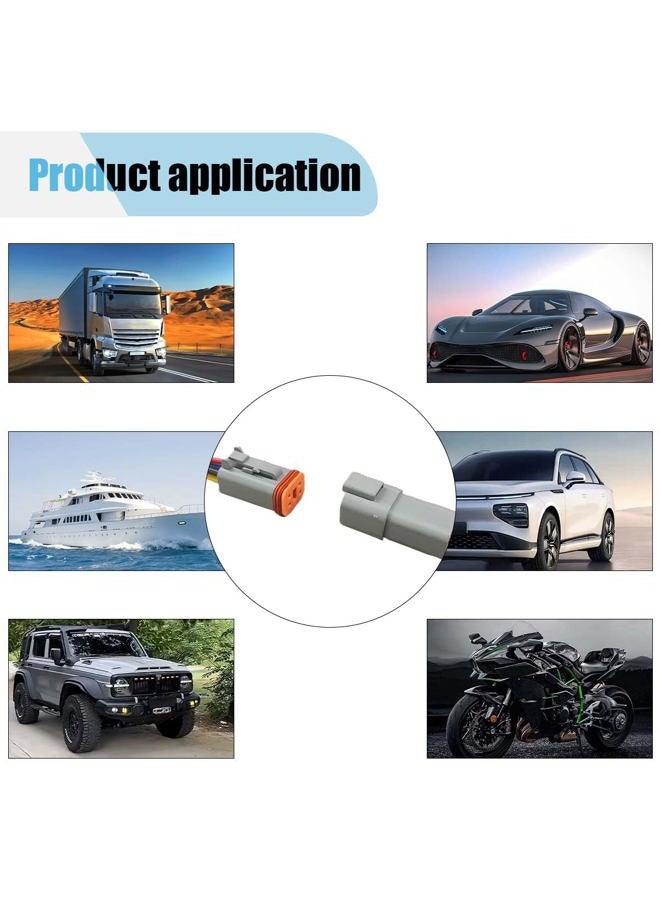 KITUREK 4 Pin Deutsch Car Waterproof Electrical Connector with 17AWG Cable Wire, 4 Way Automotive Male and Female Plug Wiring Harness, 4 Wire DT Pigtail for Cars, Boats, Trucks - Image 5