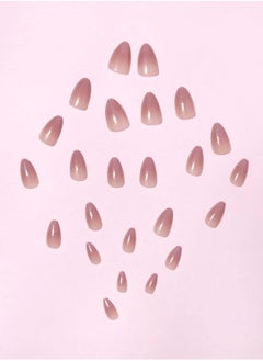 KHAJUL 24-Piece Nude Color Gradient Wearable Nails, Short Style, Versatile, Removable, No Damage to Nails, Finished Nails Suitable for Girls  - Image 2