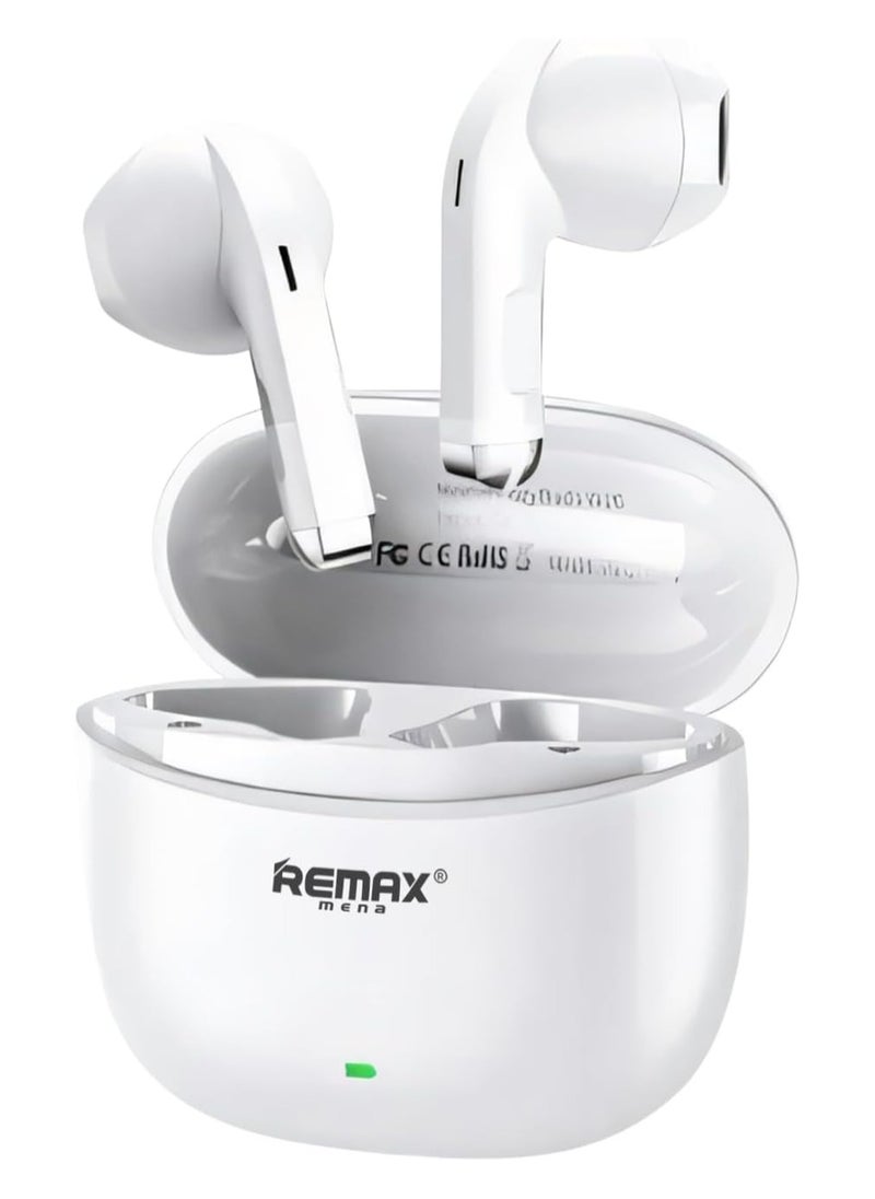 Remax Mena Earbuds True Wireless for Music and Call Headset CozyBuds W26 Long Battery Life Cloud/White  - Image 1