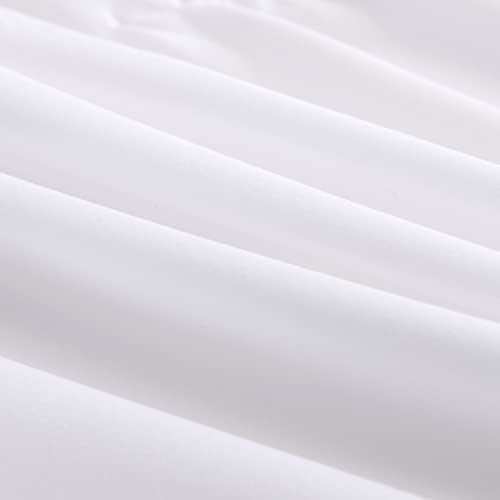 TSUTOMI Bed Skirt Full Size Ruffled Bed Skirt with Split Corners, 16 Inch Drop Dust Ruffle Bed Skirts with Platform, Gathered Style, 100% Microfiber, White - Image 4