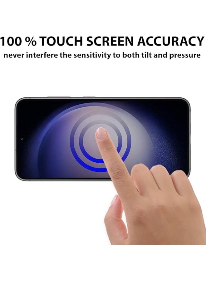 glassology حماية شاشة متوافقة مع سامسونج جالاكسي S23 حماية شاشة زجاج مقسى، تغطية كاملة HD، تركيب سهل، حساس للمس، مضاد للكسر - Image 2