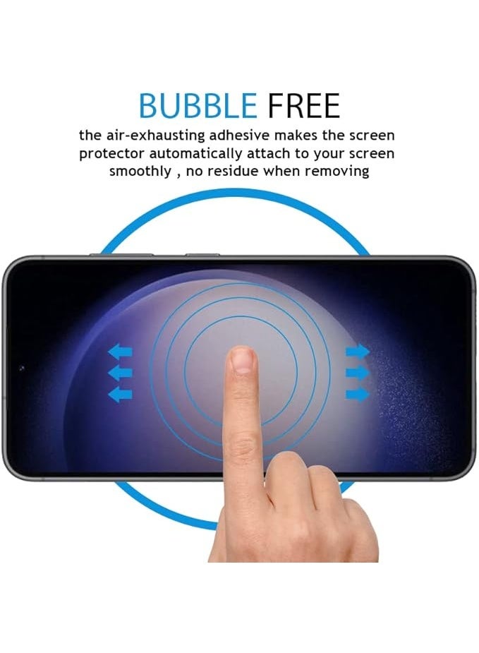 glassology حماية شاشة متوافقة مع سامسونج جالاكسي S23 حماية شاشة زجاج مقسى، تغطية كاملة HD، تركيب سهل، حساس للمس، مضاد للكسر - Image 3