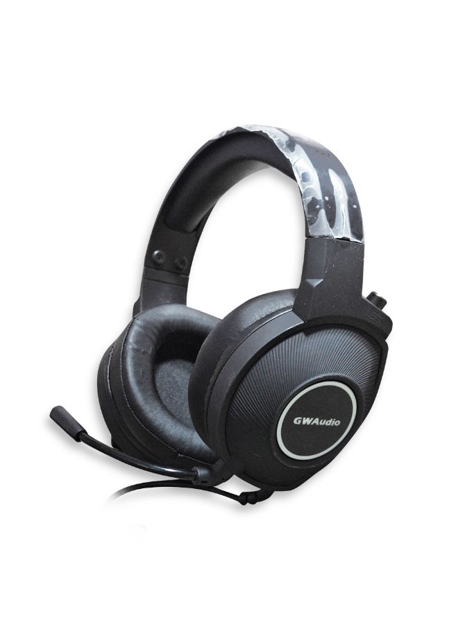 Generic Wired LED Gaming Headset GW801, comfort and style for wearer, PC gaming headset with microphone used in daily life for PC and mobile phone, USB port and 3.5mm dual output for audio and microphone The headset that can bring you the most comfort feature, both the appearance and sound quality are very pleasant, it also provides stereo sound quality and clear calls, long solid microphone with high sensitivity ensures the chat quality.  - Image 4